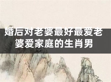 婚后对老婆最好最爱老婆爱家庭的生肖男