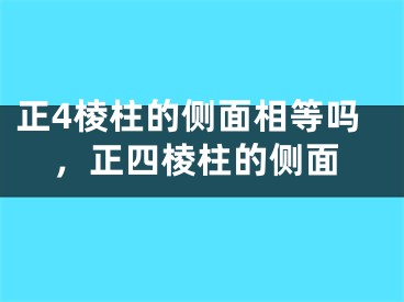 正4棱柱的侧面相等吗,正四棱柱的侧面