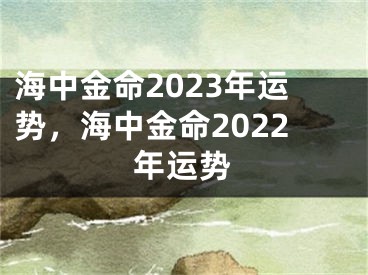 海中金命2023年运势,海中金命2022年运势