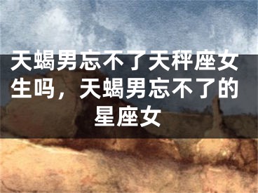 天蝎男忘不了天秤座女生吗，天蝎男忘不了的星座女