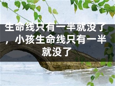 生命线只有一半就没了，小孩生命线只有一半就没了