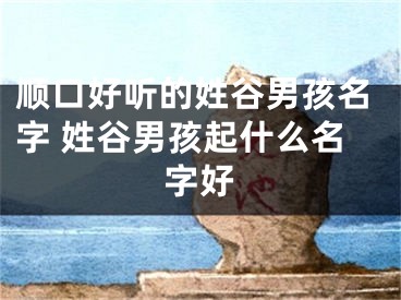 顺口好听的姓谷男孩名字 姓谷男孩起什么名字好