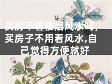 买房不看楼层风水吗，买房子不用看风水,自己觉得方便就好