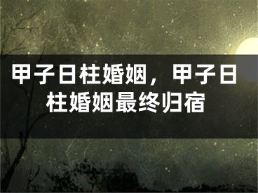 甲子日柱婚姻，甲子日柱婚姻最终归宿