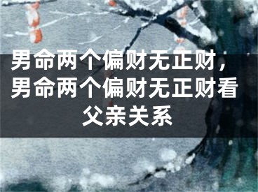 男命两个偏财无正财，男命两个偏财无正财看父亲关系