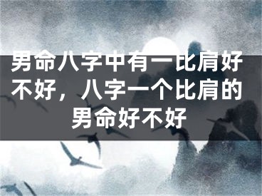 男命八字中有一比肩好不好,八字一个比肩的男命好不好