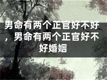 男命有两个正官好不好，男命有两个正官好不好婚姻