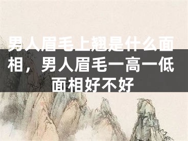 男人眉毛上翘是什么面相,男人眉毛一高一低面相好不好