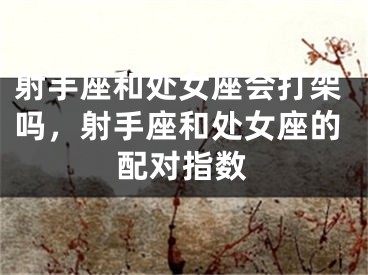 射手座和处女座会打架吗,射手座和处女座的配对指数