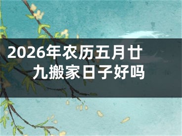 2026年农历五月廿九搬家日子好吗