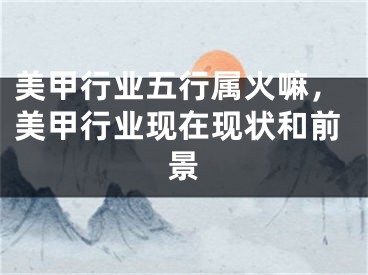 美甲行业五行属火嘛,美甲行业现在现状和前景