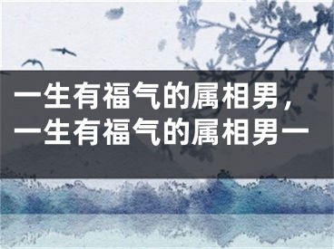 一生有福气的属相男，一生有福气的属相男一