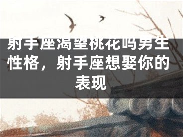 射手座渴望桃花吗男生性格,射手座想娶你的表现