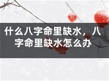 什么八字命里缺水，八字命里缺水怎么办