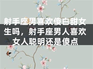 射手座男喜欢傻白甜女生吗，射手座男人喜欢女人聪明还是傻点