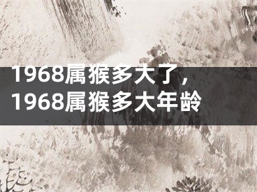 1968属猴多大了，1968属猴多大年龄