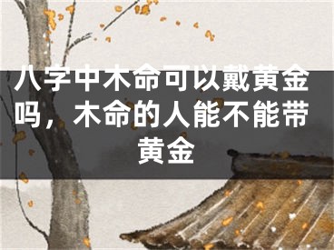 八字中木命可以戴黄金吗,木命的人能不能带黄金