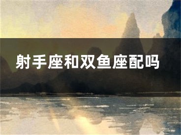 射手座和双鱼座配吗