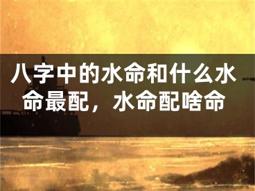 八字中的水命和什么水命最配，水命配啥命