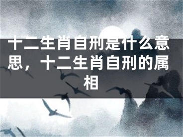 十二生肖自刑是什么意思，十二生肖自刑的属相