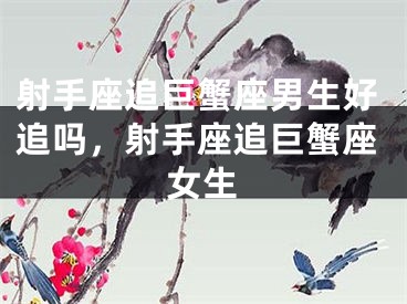 射手座追巨蟹座男生好追吗,射手座追巨蟹座女生