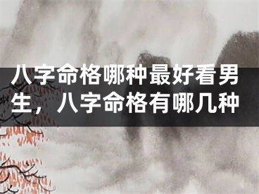 八字命格哪种最好看男生,八字命格有哪几种