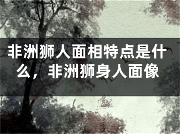 非洲狮人面相特点是什么,非洲狮身人面像