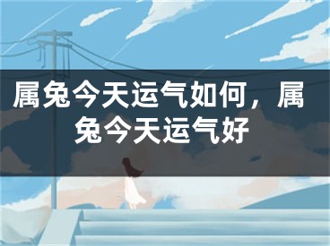 属兔今天运气如何,属兔今天运气好