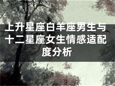 上升星座白羊座男生与十二星座女生情感适配度分析