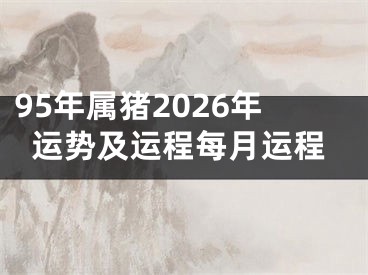 95年属猪2026年运势及运程每月运程