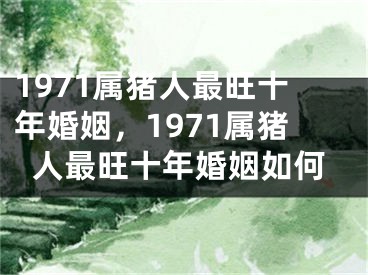 1971属猪人最旺十年婚姻,1971属猪人最旺十年婚姻如何