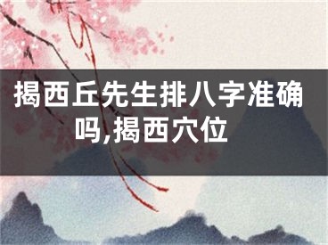 揭西丘先生排八字准确吗,揭西穴位