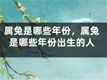 属兔是哪些年份,属兔是哪些年份出生的人