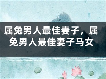属兔男人最佳妻子,属兔男人最佳妻子马女