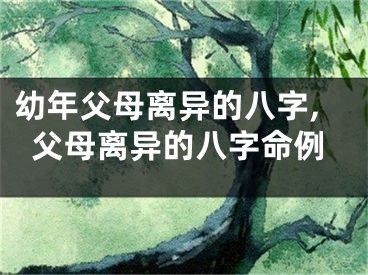 幼年父母离异的八字,父母离异的八字命例