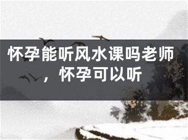 怀孕能听风水课吗老师,怀孕可以听