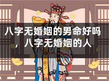八字无婚姻的男命好吗,八字无婚姻的人