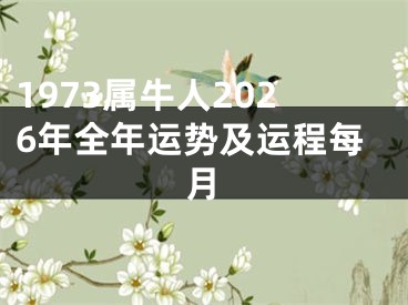 1973属牛人2026年全年运势及运程每月