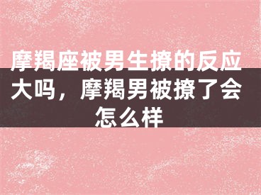 摩羯座被男生撩的反应大吗,摩羯男被撩了会怎么样