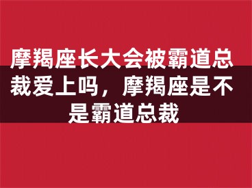 摩羯座长大会被霸道总裁爱上吗,摩羯座是不是霸道总裁