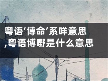 粤语‘博命’系咩意思,粤语博嘢是什么意思