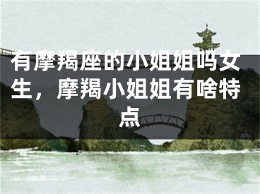 有摩羯座的小姐姐吗女生,摩羯小姐姐有啥特点