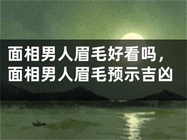 面相男人眉毛好看吗，面相男人眉毛预示吉凶