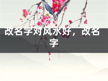 改名字对风水好,改名字