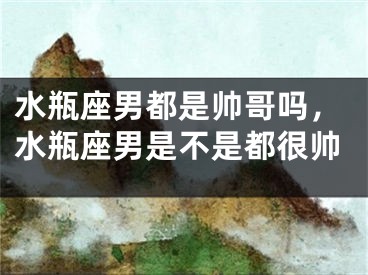水瓶座男都是帅哥吗,水瓶座男是不是都很帅