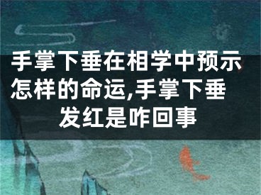 手掌下垂在相学中预示怎样的命运,手掌下垂发红是咋回事
