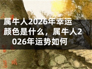 属牛人2026年幸运颜色是什么，属牛人2026年运势如何