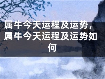 属牛今天运程及运势，属牛今天运程及运势如何