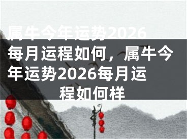 属牛今年运势2026每月运程如何,属牛今年运势2026每月运程如何样