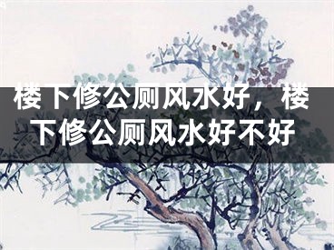 楼下修公厕风水好,楼下修公厕风水好不好
